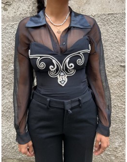 Vintage silk Corset S