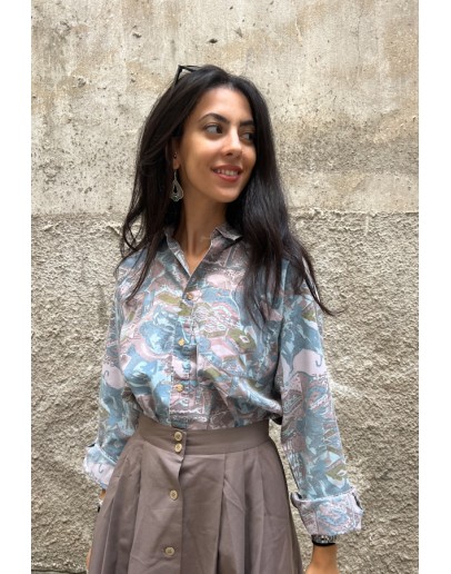 Vintage printed shirt XL
