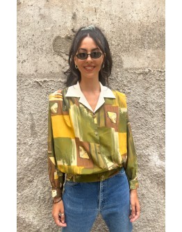 Vintage printed shirt XL