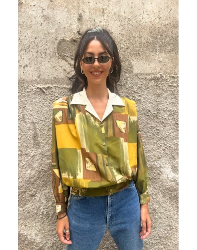 Vintage printed shirt XL