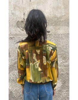 Vintage printed shirt XL