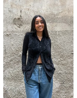 Vintage velvet shirt S