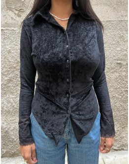 Vintage velvet shirt S
