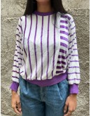 Vintage striped velvet top L