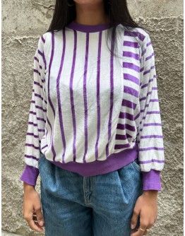 Vintage striped velvet top L