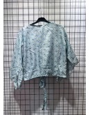 Silk wrap printed top 