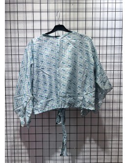 Silk wrap printed top 
