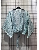 Silk wrap printed top 