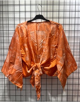 Silk wrap printed top 