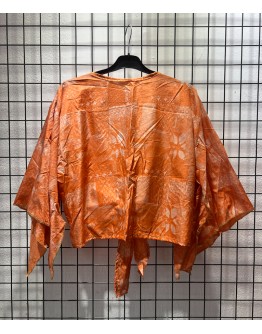 Silk wrap printed top 