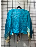 Silk wrap printed top 