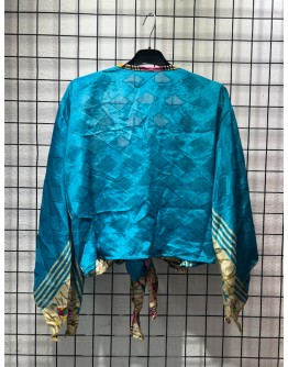 Silk wrap printed top 