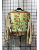 Silk wrap printed top 
