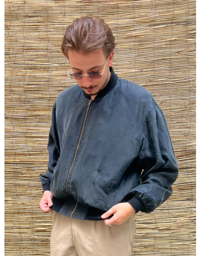 Vintage μεταξωτό bomber light jacket M