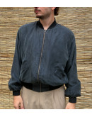 Vintage μεταξωτό bomber light jacket M