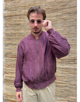 Vintage μεταξωτό bomber light jacket L