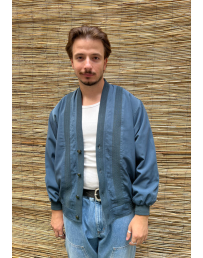 Vintage bomber light jacket με κεντημένες λεπτομέριες M-L