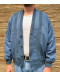 Vintage bomber light jacket με κεντημένες λεπτομέριες M-L
