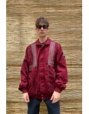 Vintage bomber light jacket με κεντημένες λεπτομέριες XL