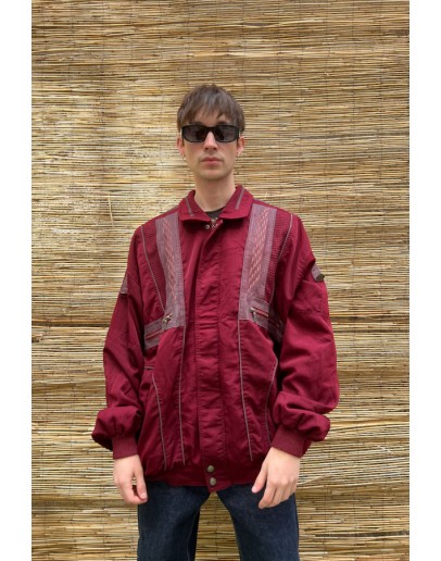 Vintage bomber light jacket με κεντημένες λεπτομέριες XL