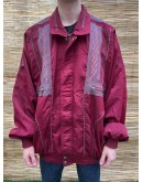 Vintage bomber light jacket με κεντημένες λεπτομέριες XL