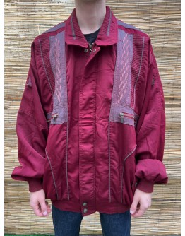 Vintage bomber light jacket με κεντημένες λεπτομέριες XL