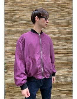 Vintage μεταξωτό μωβ bomber light jacket M-L