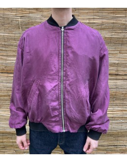 Vintage μεταξωτό μωβ bomber light jacket M-L