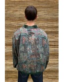 Vintage μεταξωτό εμπριμέ bomber light jacket XL