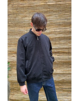 Vintage bomber μαύρο light jacket L-XL