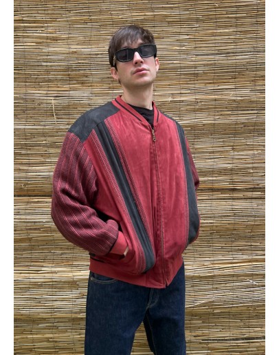 Vintage bomber suede light jacket M-L