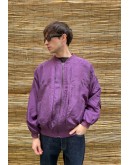 Vintage μεταξωτό μωβ bomber light jacket XL