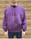 Vintage μεταξωτό μωβ bomber light jacket XL