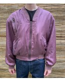 Vintage μεταξωτό μωβ bomber light jacket M