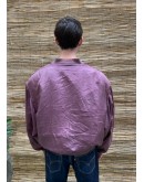 Vintage μεταξωτό μωβ bomber light jacket M