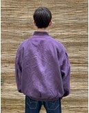 Vintage μεταξωτό μωβ bomber light jacket L-XL