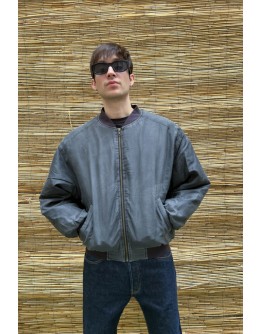 Vintage μεταξωτό bomber light jacket S