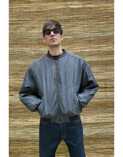 Vintage μεταξωτό bomber light jacket S