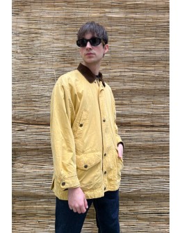 Vintage light jacket με κοτλέ γιακά L