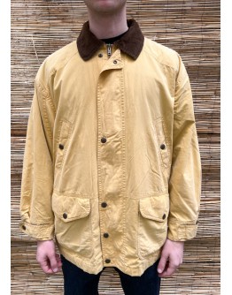 Vintage light jacket με κοτλέ γιακά L