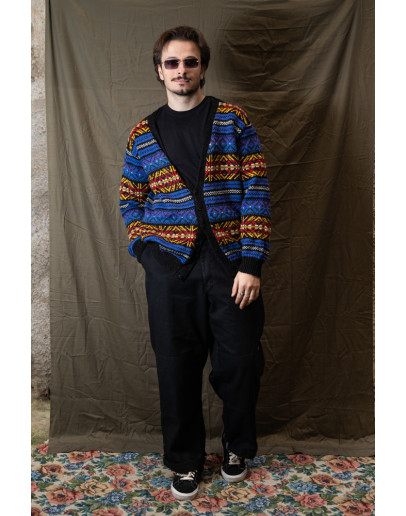 Vintage unisex knitted cardigan M-L