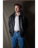 Vintage δερμάτινο τζάκετ L