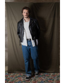 Vintage δερμάτινο τζάκετ Biker M-L