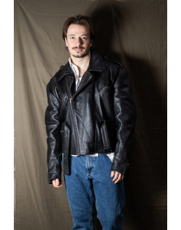 Vintage leather jacket Biker L