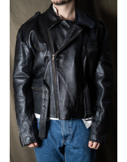 Vintage leather jacket Biker L