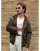 Vintage suede δερμάτινο τζάκετ XL