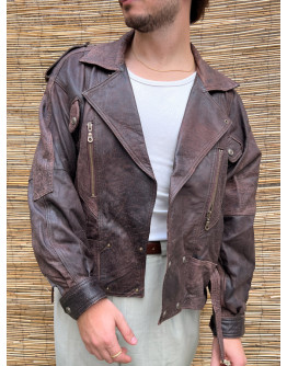 Vintage unisex δερμάτινο τζάκετ L