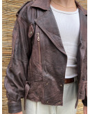 Vintage unisex δερμάτινο τζάκετ L