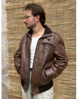 Vintage δερμάτινο τζάκετ bomber L