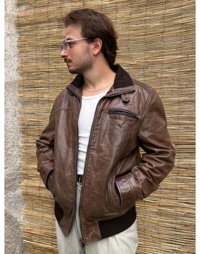 Vintage δερμάτινο τζάκετ bomber L